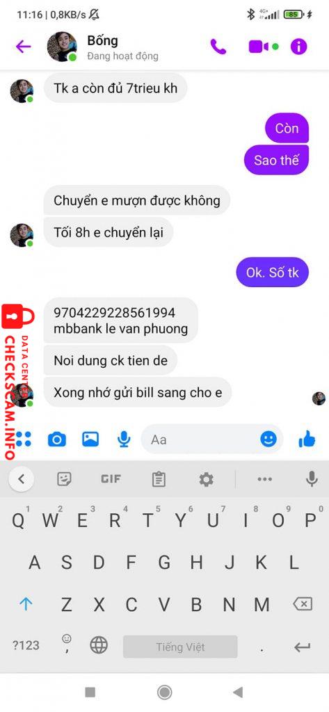 Evidence against Le Van Phuong
