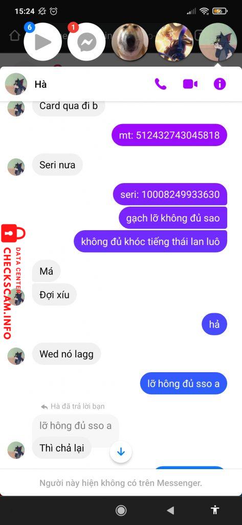 Evidence against Hà lê