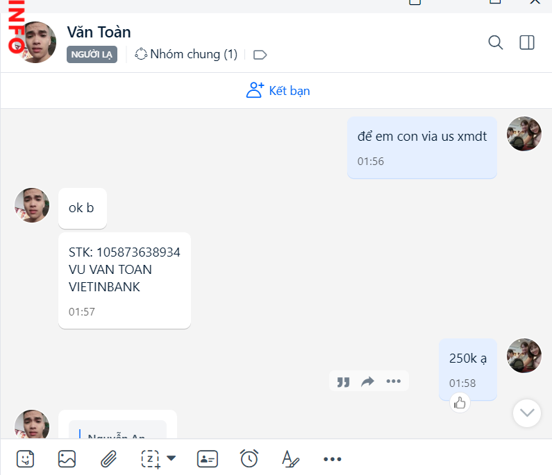 Evidence against Vu Van Toan