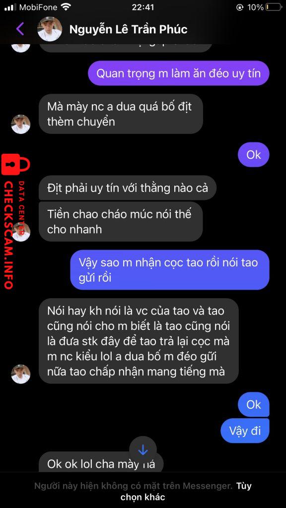 Evidence against Nguyễn Lê Trần Phúc