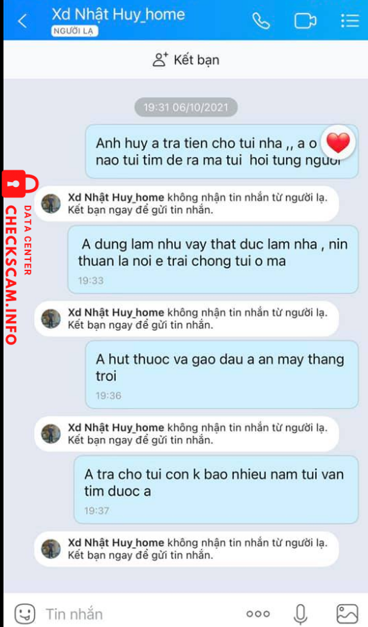 Evidence against Nguyễn Nhật Huy