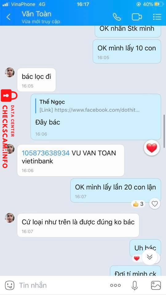 Evidence against Vũ văn toàn