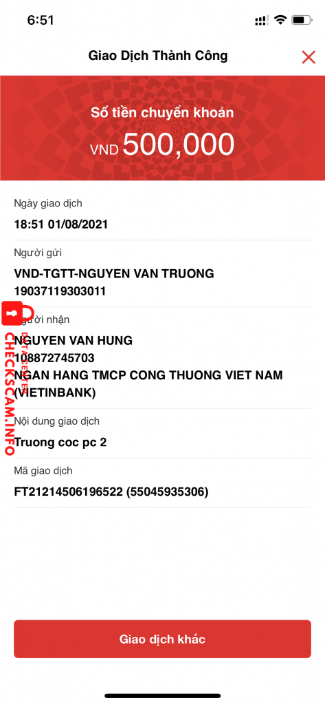 Evidence against NGUYEN VAN HUNG