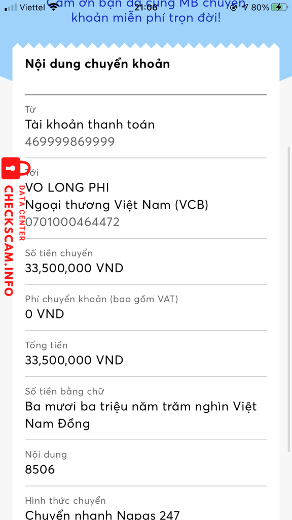 Evidence against Vo Long Phi