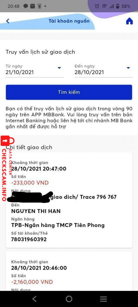 Evidence against Nguyễn Thi Hận