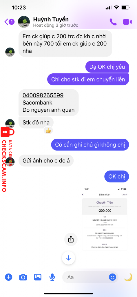 Evidence against Do Nguyen Anh Quan