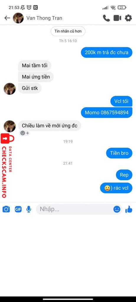 Evidence against Trần Văn Thống
