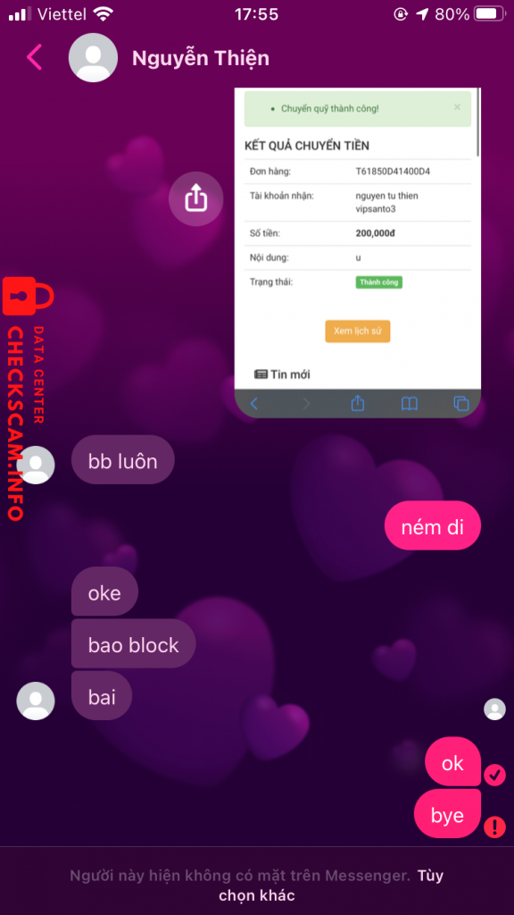 Evidence against Thịnh