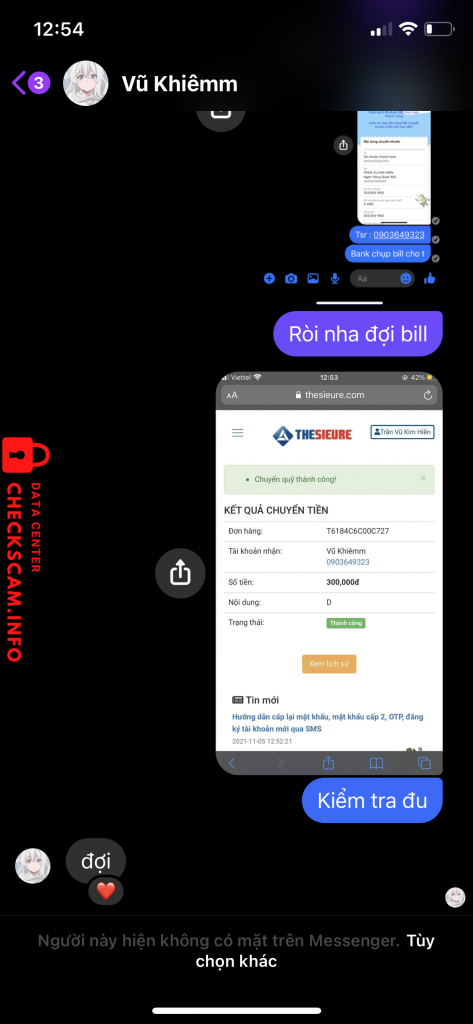 Evidence against Vũ khiêm