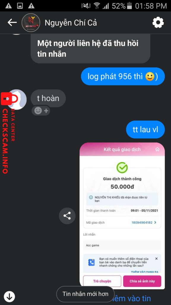 Evidence against Nguyễn Thị Khiếu