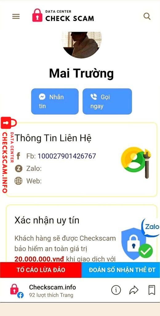 Evidence against Mai Trường (Fake BH)