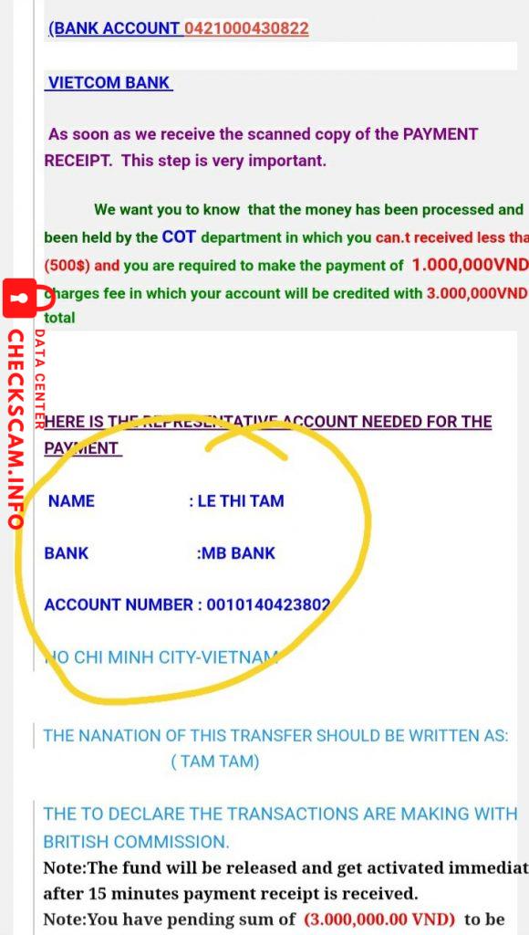 Evidence against Lê Thị Tâm