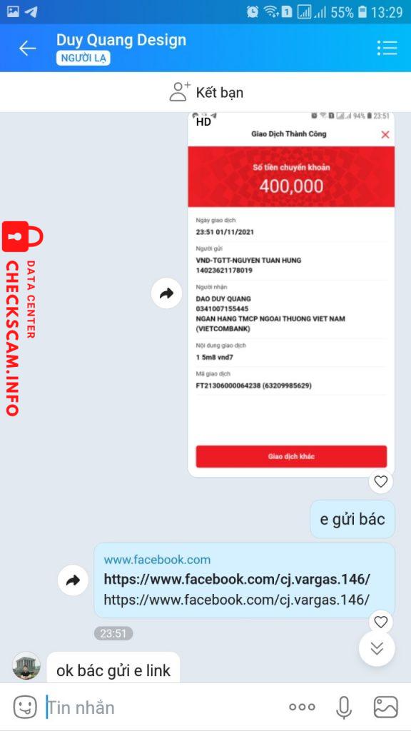 Evidence against Dao Duy Quang