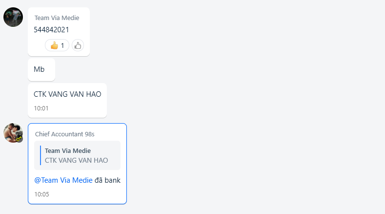 Evidence against Vang Van Hao