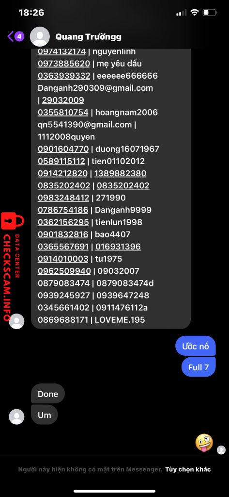 Evidence against Bùi Quang Trường