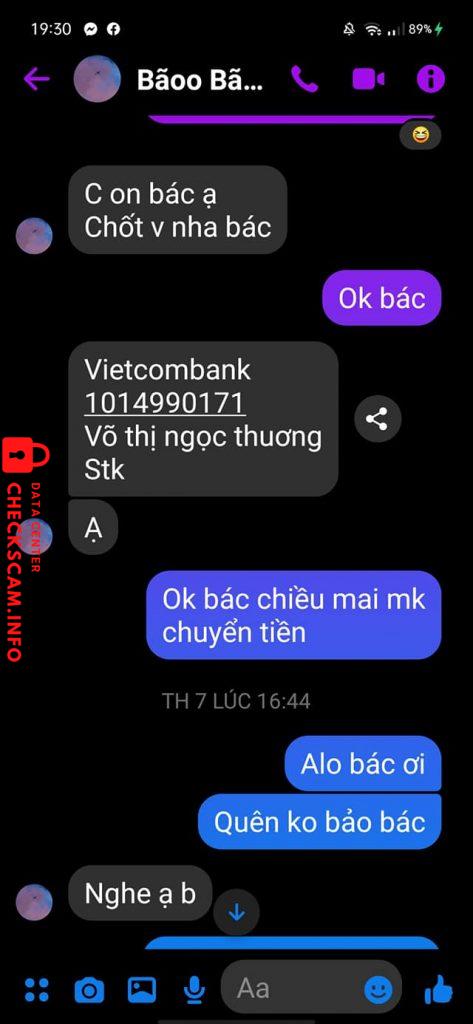 Evidence against Vũ Thị Ngọc Thương