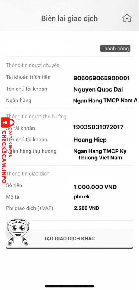 Evidence against Hoang Hiep