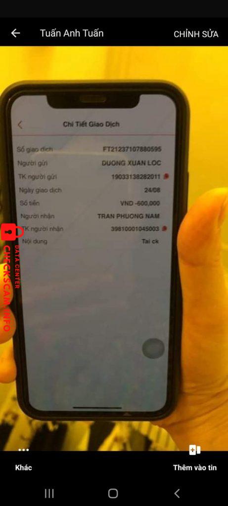 Evidence against Tran Phuong Nam