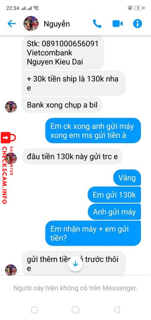 Evidence against Nguyen Kieu Dai