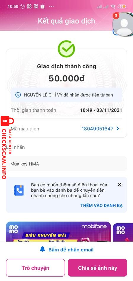 Evidence against Lê Chí Vỹ