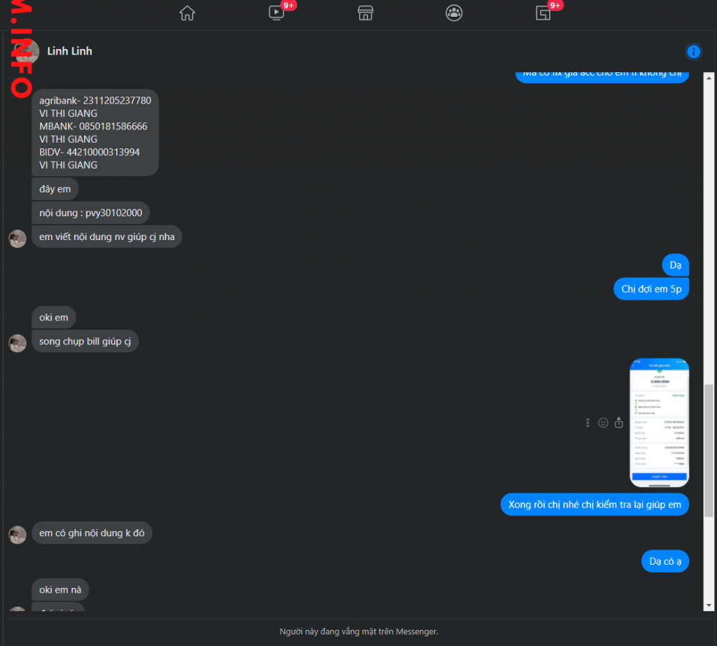 Evidence against Vi Thi G