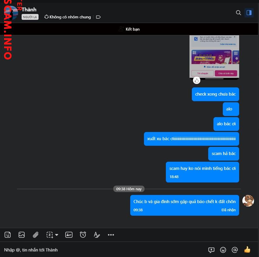Evidence against Thành