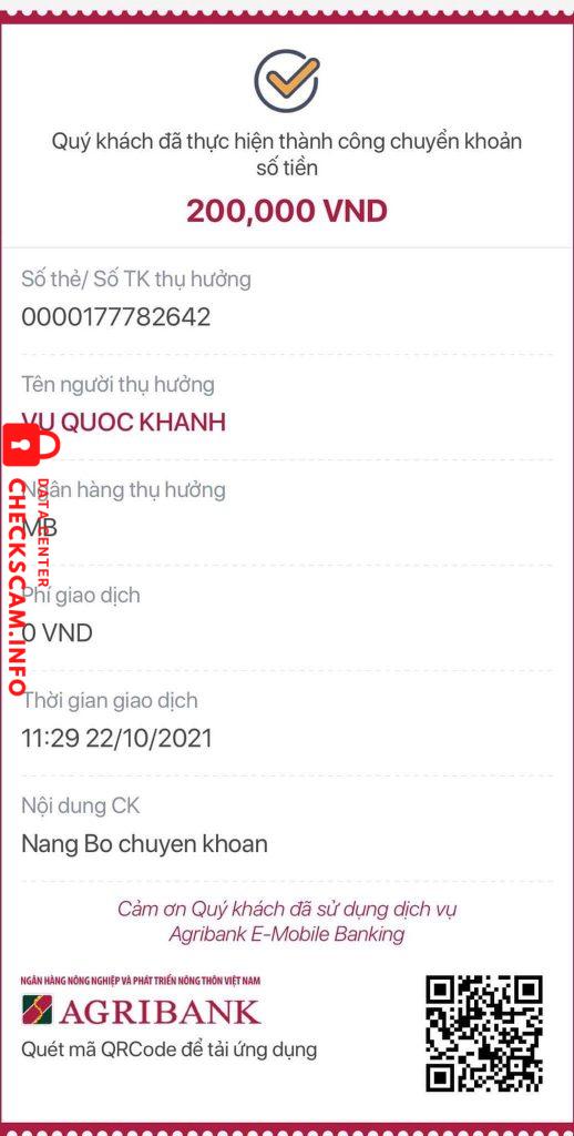 Evidence against Vũ Quốc Khánh