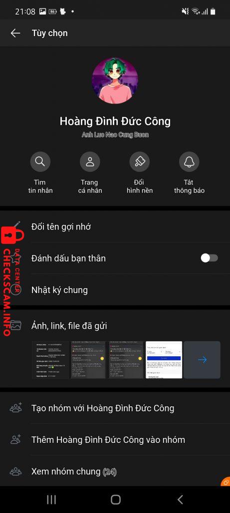Evidence against Hoàng Đình Đức Công