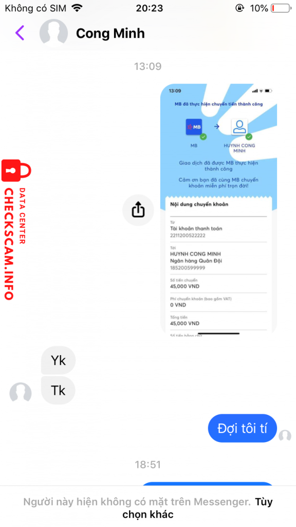 Evidence against Huynh Cong Minh