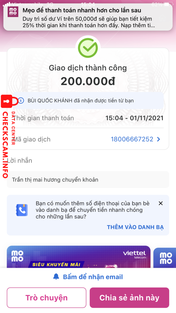 Evidence against Bùi Quốc Khánh