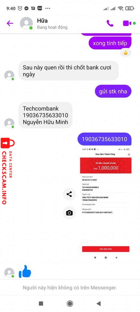 Evidence against Nguyễn Hữu Minh