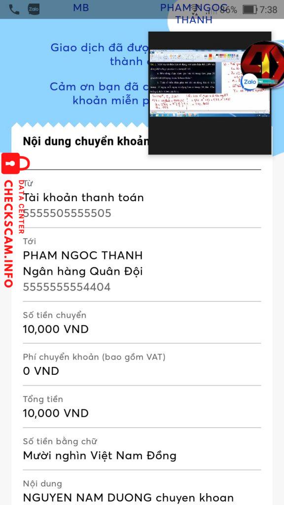 Evidence against Pham Ngoc Thanh