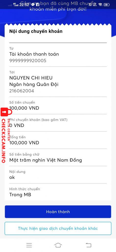 Evidence against Nguyễn Chí Hiếu