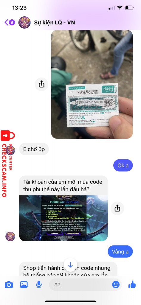 Evidence against Cao Thi Thanh Loan