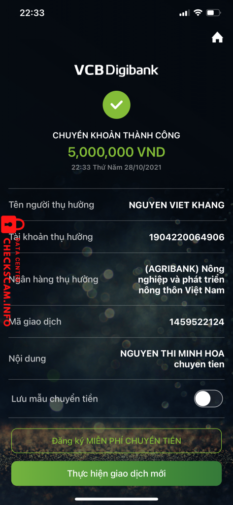 Evidence against Nguyễn Viết Khang