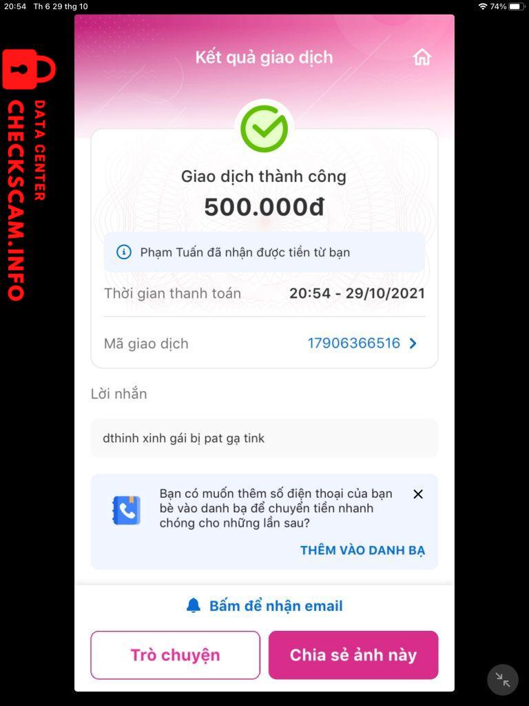 Evidence against Pham Anh Tuan