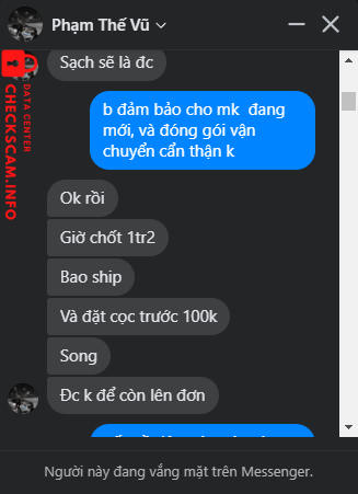 Evidence against Phạm Thế Vũ