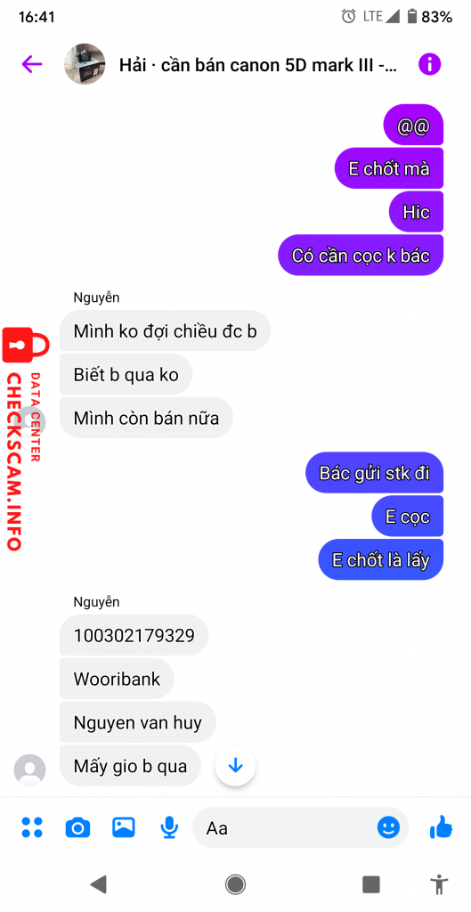 Evidence against Nguyễn Văn Huy