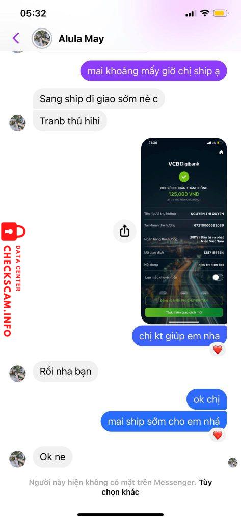 Evidência contra Nguyen Thi Quyen