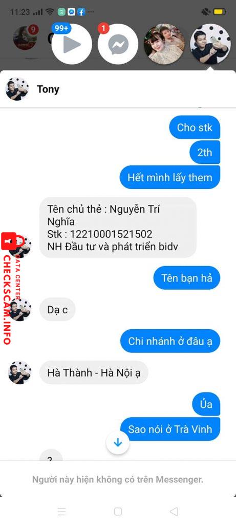 Evidencia contra Nguyễn Trí Nghĩa