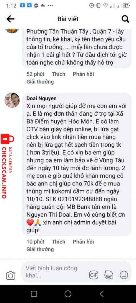 Evidencia contra Nguyen Thi Doai
