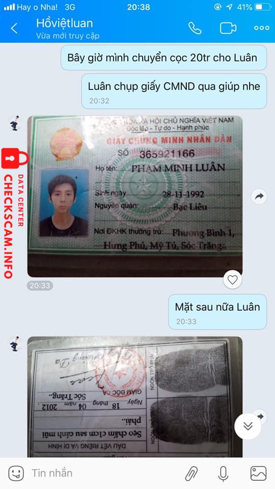 Αποδεικτικά στοιχεία κατά Phạm Minh Luân