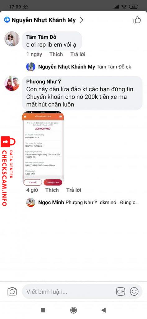 Αποδεικτικά στοιχεία κατά Nguyễn Tuấn Anh