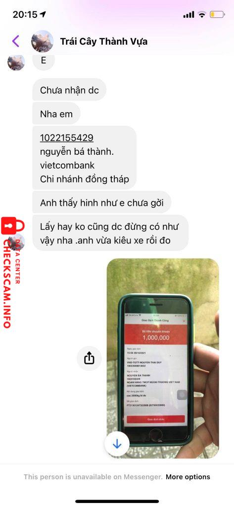 หลักฐานที่เป็นโทษต่อ Nguyễn Bá Thành