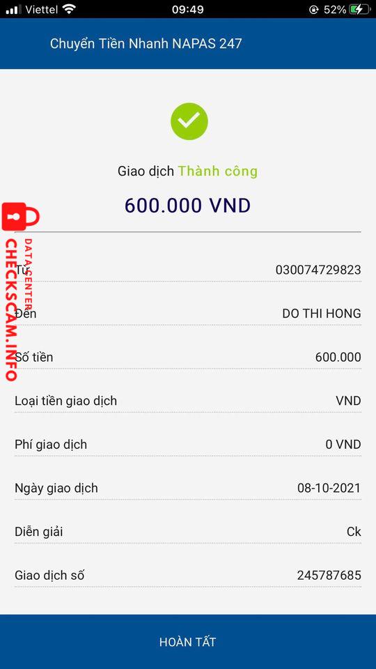 Αποδεικτικά στοιχεία κατά Nguyen Thi Nguyet