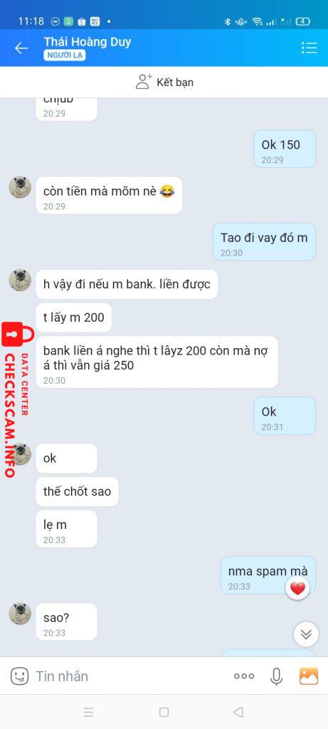 Αποδεικτικά στοιχεία κατά Thái Hoàng Huy