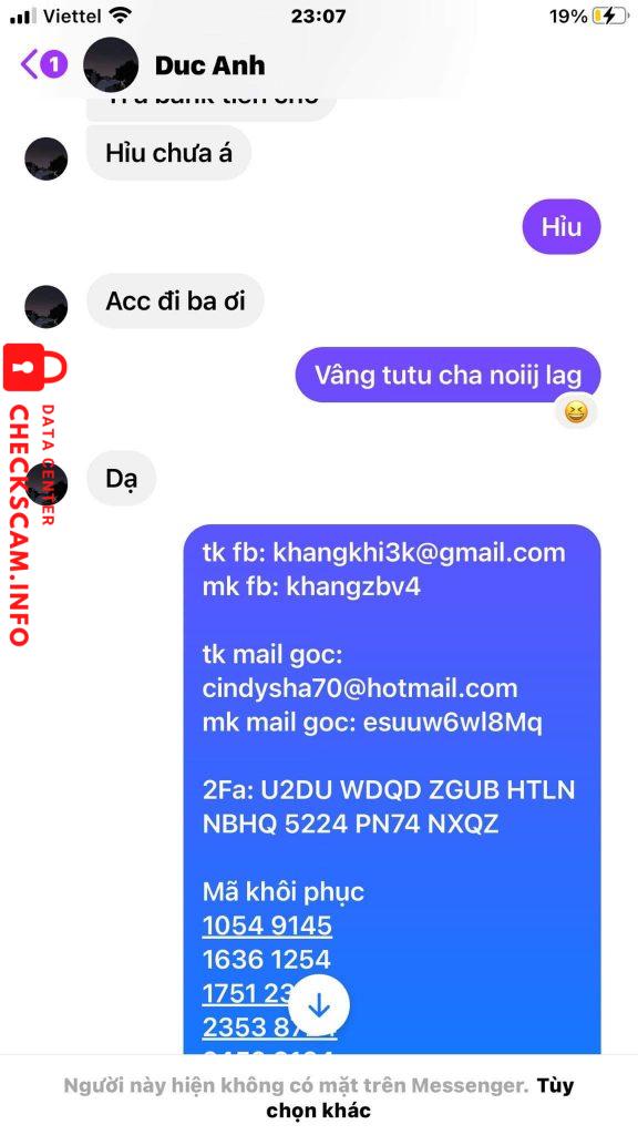 Αποδεικτικά στοιχεία κατά Ngô Đức Anh