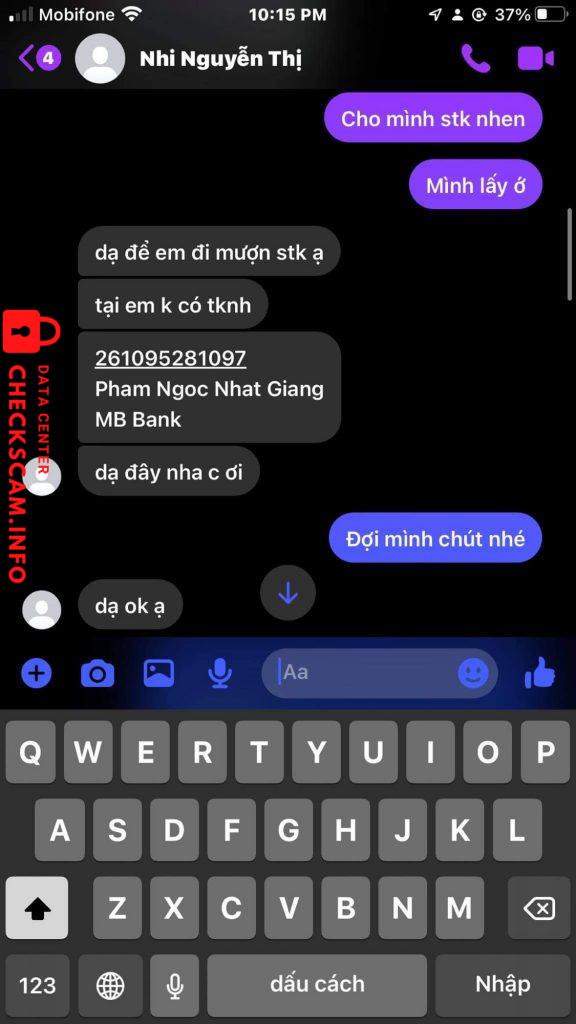 Evidencia contra Nhi Nguyễn Thị