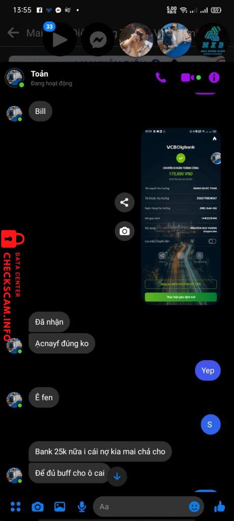 Preuves contre Mạnh Quốc Toản