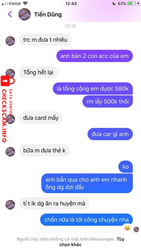 Preuves contre Tiến Dũng
